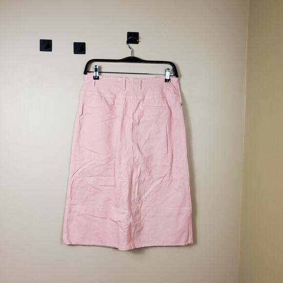 Elizabeth and James Merritt Button Front Midi Skirt in Pink Size 2 - Picture 5 of 10